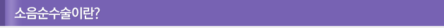 소음순수술이란?